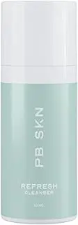 PB SKN Refresh Cleanser - Gentle Detoxifying Post-Workout Gel Face Wash for Acne Breakouts with Wheatgrass, Greentea, Fingerlime and Pepperberry, Natural, Vegan, Australian-Made