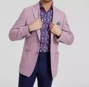 Tallia Men's Purple Slim-Fit Weave Wool-Blend Sport Coat Size 42R