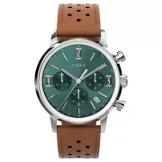 Timex Marlin Chronograph 40mm Stainless Steel Case Leather Strap Watch TW2W10100