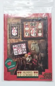Mumm's The Word Snowman Samplers Large Minature Single Wallhanging 1994