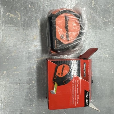 Snap On tools Orange SAE Tape Measure back magnet TPM16 Fractions Auto Brake NEW