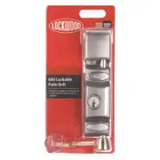 Lockwood Satin Chrome Security Door 680 Lockable Patio Bolt