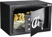 Home and Office Electronic Safe Box with Digital Keypad & Keys, Money Lock Bo...