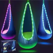 NEW LFSMVT Light Up Kids Autism Sensory Hammock Pod Swing Seat With LED Lights