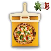 Wooden Sliding Pizza Shovel Portable Pizza Peel Pizza Spatula Paddle with Handle