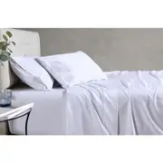 Soho 1000TC Cotton Fitted Sheet White King Bed Extra Depth