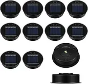 12 Pack Replacement Solar Light Parts Solar Light Replacement Tops Waterproof LED Solar Panel Lantern Lid Light Outdoor