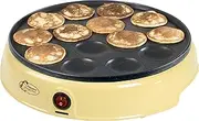 Bestron Poffertjes Retro Design Mini Pancake Maker with Non-Stick Coating Sweet Dreams 800 W Yellow