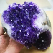6.6LB Natural Amethyst geode Quartz Crystal mineral Specimen Healing