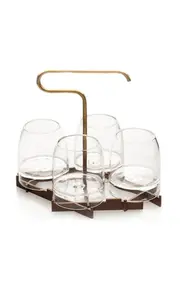 [fferrone] Rare Set-of-Four Presenter Set & Glasses