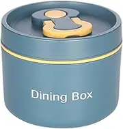 Insulated Food Container, Large Capacity Lunch Jar with Spoon, Leakproof Snack Box with Handle, Thermal Food Storage for Picnic, Fishing, Hiking, 4.72x3.78in