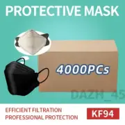 4000 PCs Black KF94 Disposable Face Mask 4 Layer Wholesale or Bulk buy Order