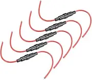 uxcell Inline Screw Type Fuse Holder 20 Gauge AWG 5Pcs for 5mm x 20mm Tube Fuse