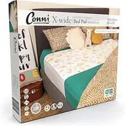 Conni Kids X-Wide Bed Pad with Tuck-ins - Absorbent, Waterproof and Washable Protector Pad for Incontinence, Bed Wetting and Perspiration - Unicorn & Dinosaur, 153 x 85 cm