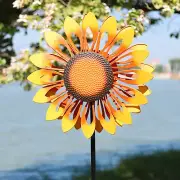 Wind Spinner Large Sunflower Metal Sculpture for Outdoor Garden Decoration 84"H