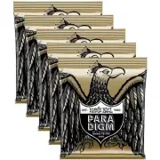 5 Pack Ernie Ball 2086 Paradigm 80/20 Bronze Acoustic Guitar Strings 12 To 54