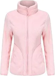 [Generic] Women Coral Fleece Outdoor Fleece Jacket Thickened Fleece Double-Sided Fleece Cardigan Jacket