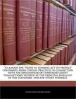 To Amend the Truth in Lending ACT to Protect Consumers from Certain Practices in