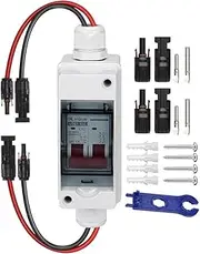 xioaue Solar Disconnect Switch Photovoltaic PV Combiner Box 400V DC Circuit Breaker IP65 Waterproof C