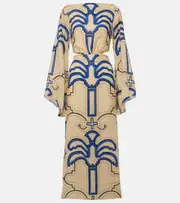 [Johanna Ortiz] Johanna Ortiz Linen midi dress AU 10 yellow