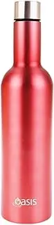 New OASIS Stainless Steel Double Wall Insulated Wine Traveller 750ml