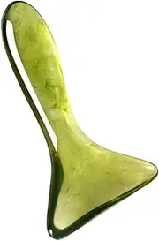 Healeved Massage Tools Facial Spatula Body Massager Neck Massager Facial Massager Facial Tools Facial and Neck Massage Tool Portable Scraping Massage Board Scraper Natural Resin Olive Green