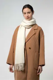 Merinosnug Extra Fine Large Merino Wool Scarf Australia – 90% Merino, 10% Alpaca, Cream White