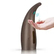 300mL Automatic Soap Dispenser Infrared Hand-free Touchless Soap Dispenser Dish Liquid Lotion Gel Sh Dark brown