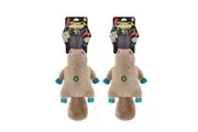 2x Paws & Claws Outback Buddies Platypus Interactive Pet Dog Toy w Squeaker
