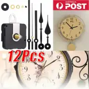12 X Wall Clock Quartz Movement-Motor Mechanism Long Spindle Hands Repair Kit