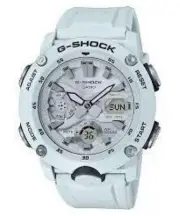 CASIO G SHOCK GA 2000S 7 White Carbon Core Digital Analog Watch Japan Model