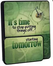 Wall or Desk Clock by Carson Home Accents--It's time to stop putting off #12006