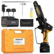 Swansoft 6Inch Portable Electric Saw Cordless Chainsaw Brushless Battery Chainsa