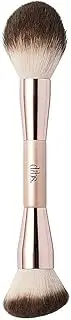 DIBS Beauty Duo Brush Face - Double-Ended Face Brush for Setting Powder, Highlighting