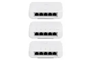 3PK Ubiquiti USW Flex Mini 5 Port Gigabit Managed Switch w 1 PoE In 4 PoE Out