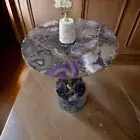 Purple Agate Stone Coffee Table Top Stunning Gemstone Counter Bar Desk Luxury