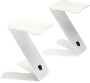 K&M 26773 Monitor Stand Tabletop Monitor Stand Set - White