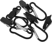 Anneome 1Set Tent Hook Clamps Windproof Car Tent Clips with Carabiner Hooks for Secure Setup Durable Design for Outdoor Camping Includes Alligator Clips