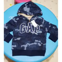 在飛比找蝦皮購物優惠-全新 GAP 幼童 Logo仿羊羔絨 連帽閒外套 尺寸5Y 