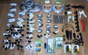 Raindrip Plastic Small & Large Irrigation Building/Repair LOT W/Tools Stakes...