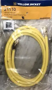SHIP N 24HR-Yellow Jacket #21110 10' 1/4" Yellow Charging Hose,Plus II-Brand New