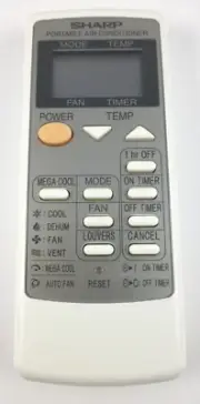 CRMC-A729JBEZ NEW SHARP OEM AIR CONDITIONER REMOTE CONTROL