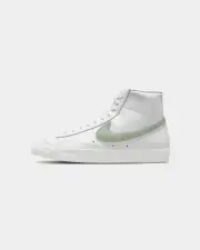 [Nike] Nike Women's Blazer Mid '77 Essential Summit White/dusty Sage/grey Fog - Size 6 6 Ummit White/Dus