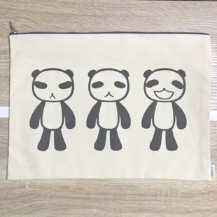 全新真品aronzo 阿朗基panda熊貓大號帆布收納袋（A4尺寸）