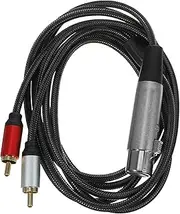 GREENADSCAPE 3 Audio Converter Cable Pin XLR to Dual RCA Microphone Cord Signal Patch Cable for Stable Sound Transfer and Reliable Audio Connection