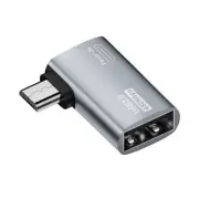 4K OTG Cable Adapter Power Supplied Micro-USB to USB with Angle Design.6911