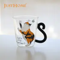 在飛比找momo購物網優惠-【Just Home】貓咪造型耐熱玻璃馬克杯245ml-玩耍