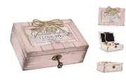 Granddaughter Love Petite Locket Distressed Blush Pink Music Box Plays Light