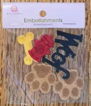 Queen & Co. Dog Bone Fire Hydrant Woof Paw Prints Scrapbook Embellishments 3D