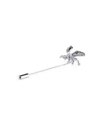 [Cudworth] Rhodium Plated Bee Lapel Pin in Silver